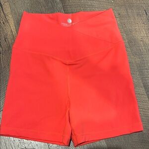 High-Waisted Red Women's Shorts